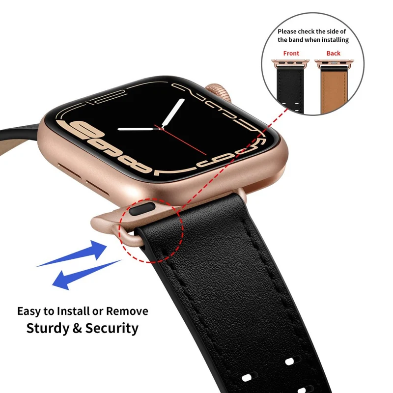 Absolut cool Apple Watch Series 7 41mm Echtes Leder armband