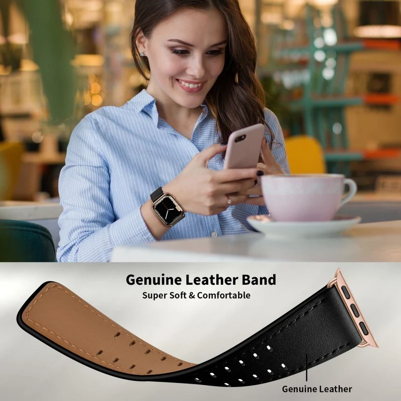 Absolut cool Apple Watch Series 7 41mm Echtes Leder armband