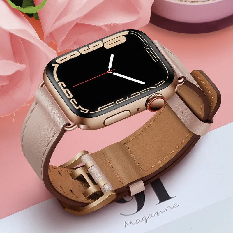 Absolut cool Apple Watch Series 7 41mm Echtes Leder armband