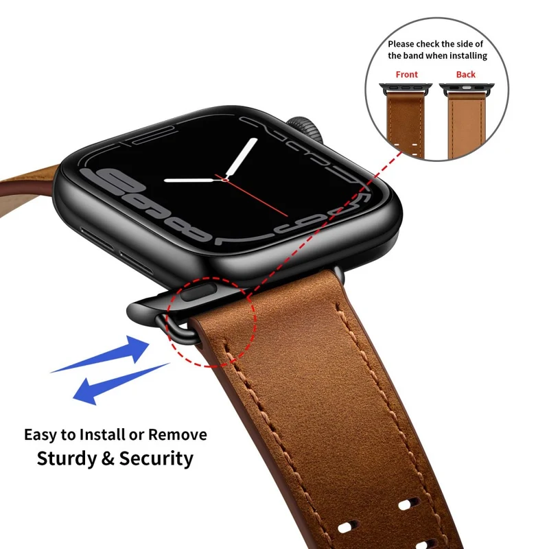 Absolut cool Apple Watch Series 7 41mm Echtes Leder armband