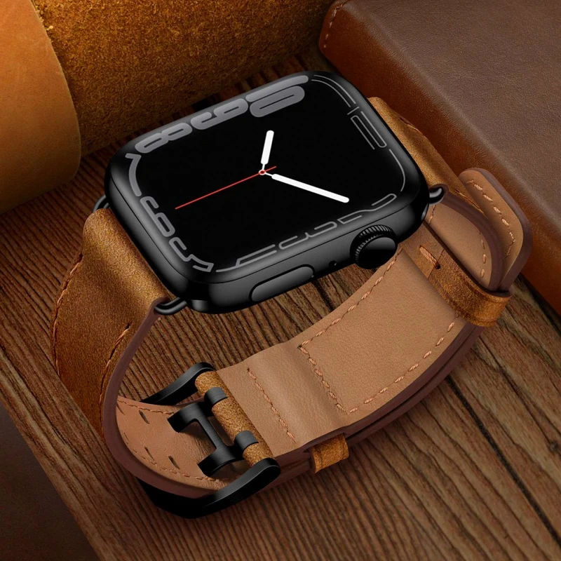 Absolut cool Apple Watch Series 7 41mm Echtes Leder armband
