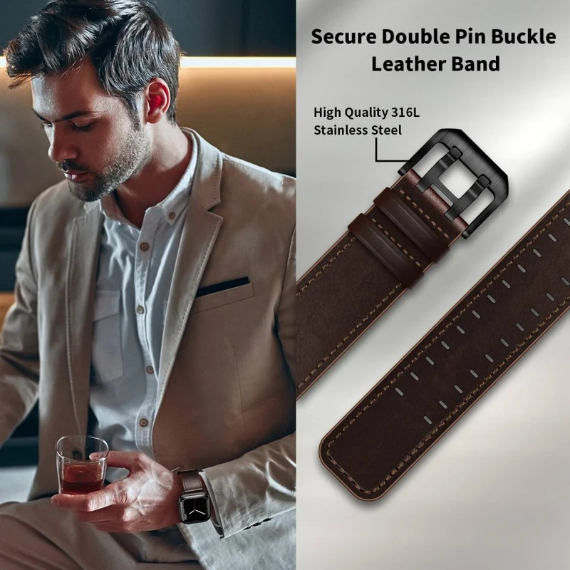 Absolut cool Apple Watch Series 7 41mm Echtes Leder armband