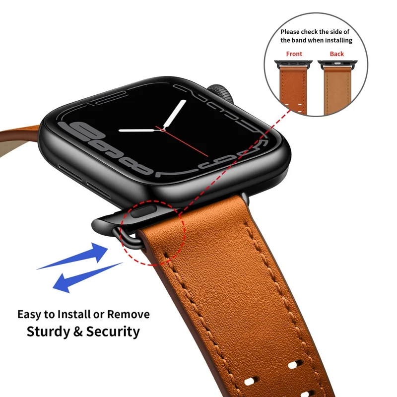 Absolut cool Apple Watch Series 7 41mm Echtes Leder armband
