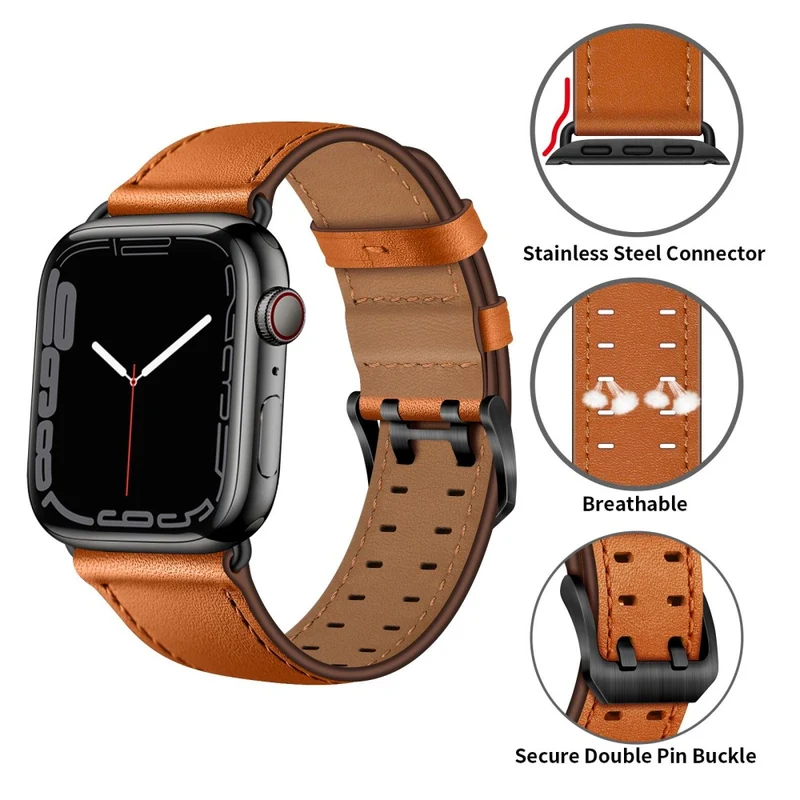 Absolut cool Apple Watch Series 7 41mm Echtes Leder armband