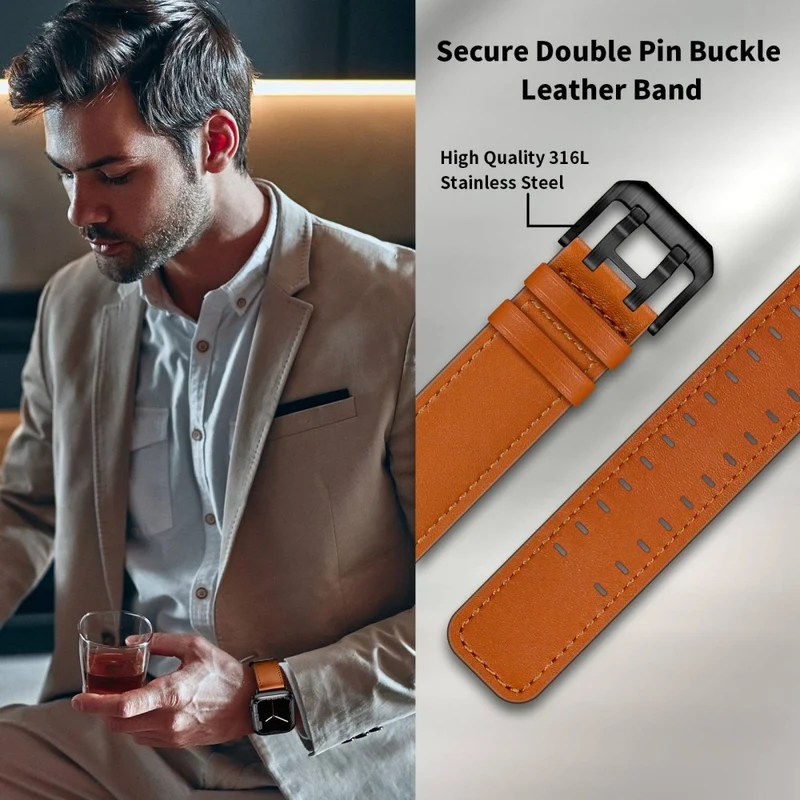 Absolut cool Apple Watch Series 7 41mm Echtes Leder armband