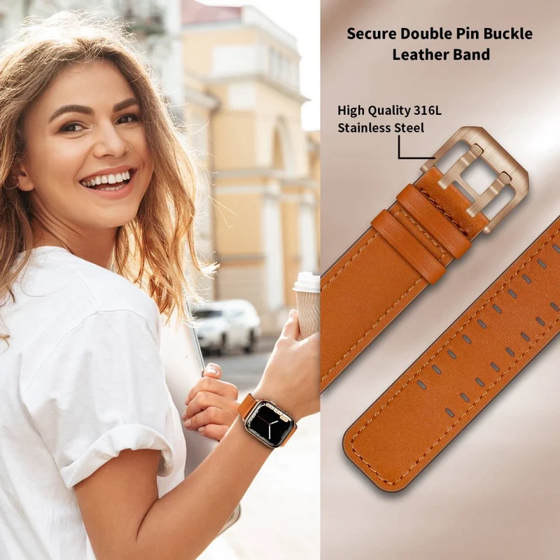 Absolut cool Apple Watch Series 7 41mm Echtes Leder armband