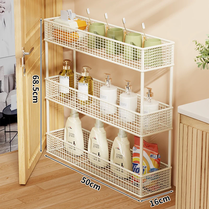 Slim Tür-Three-Tier Drahtgitter Aufbewahrungsorganisator