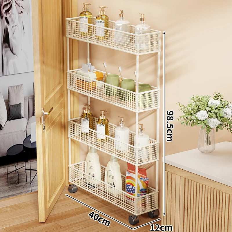 Slim Narrow Pull-Out Mesh Storage Organizer für Schrank und Türspalt