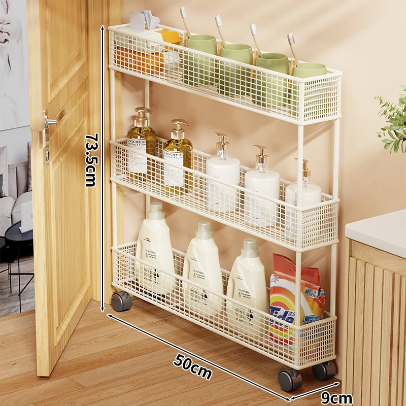 Slim Narrow Pull-Out Mesh Storage Organizer für Schrank und Türspalt