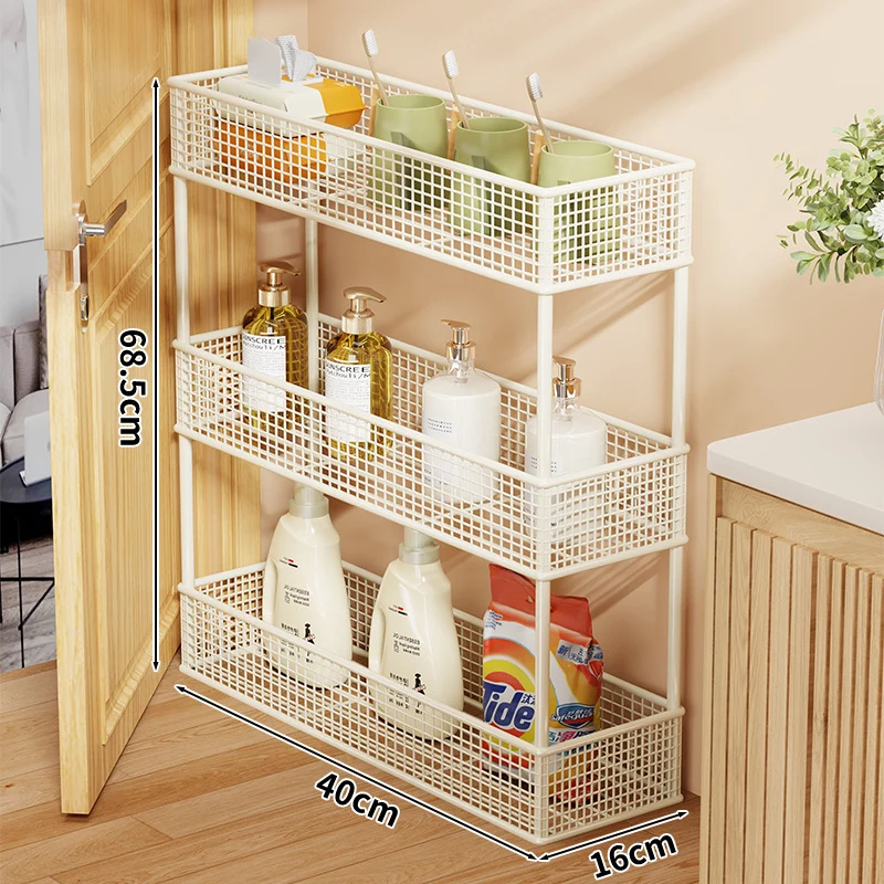 Slim Narrow Pull-Out Mesh Storage Organizer für Schrank und Türspalt