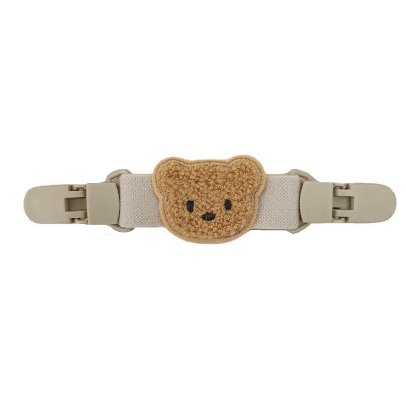 Plüsch Teddy Schnullerclip mit Sicherheitsverschluss und elastischem Band