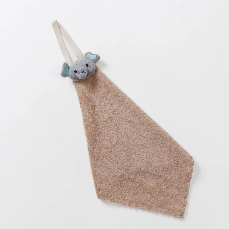 Plüsch-Maus-Hauben-Babybadetuch mit Aufhängeschlaufe