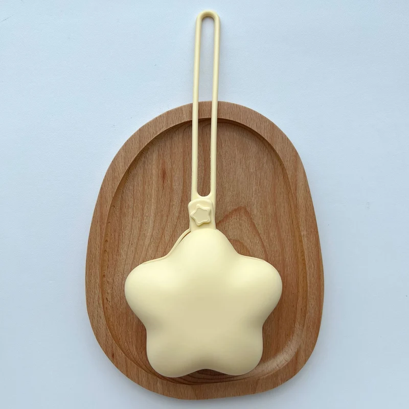 Weicher Silikon-Mini-Beutel Schlüsselanhänger in Sternform mit elastischer Schlaufe