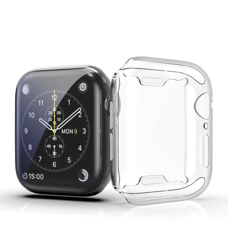 Unglaublich Stylisch Apple Watch Series 7 41mm Hülle mit Displayschutz in Silikon / TPU
