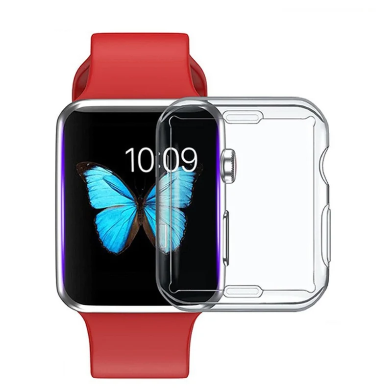 Unglaublich Stylisch Apple Watch Series 7 41mm Hülle mit Displayschutz in Silikon / TPU