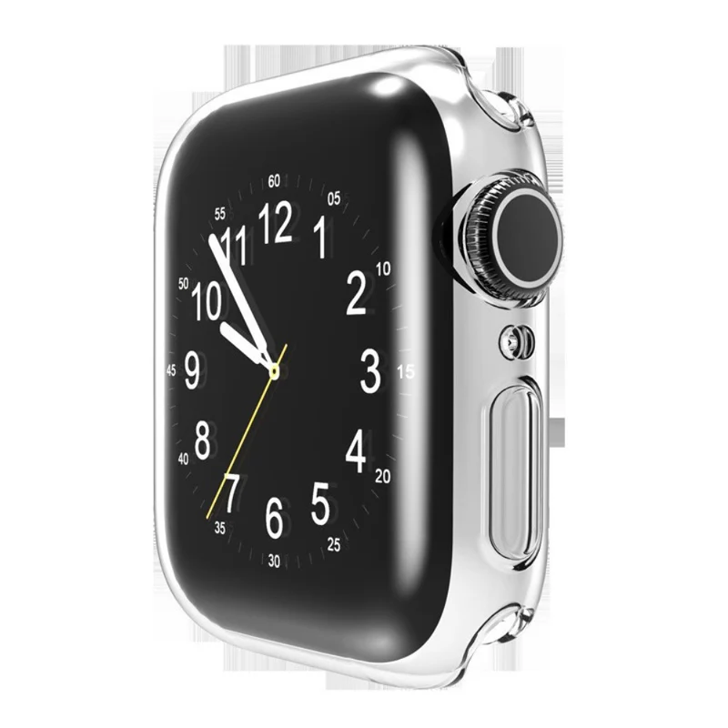 Unglaublich Stylisch Apple Watch Series 7 41mm Hülle mit Displayschutz in Silikon / TPU