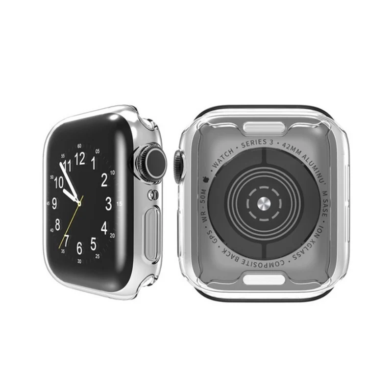 Unglaublich Stylisch Apple Watch Series 7 41mm Hülle mit Displayschutz in Silikon / TPU