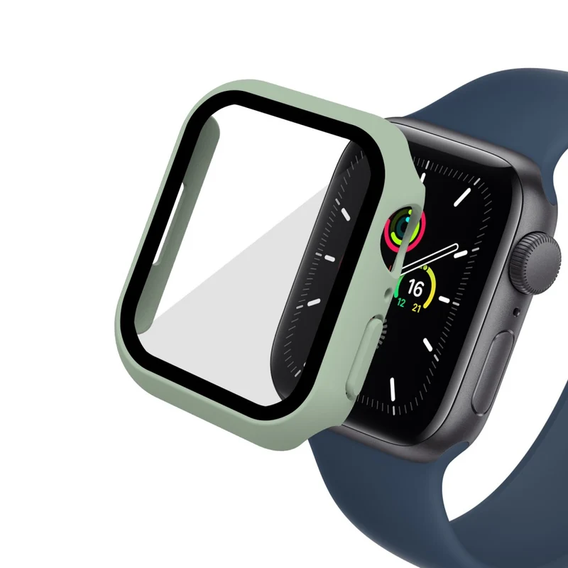 Absolut Modisch Apple Watch Series 7 41mm Hülle mit Displayschutz in Plastik und Gehärtetes Glas