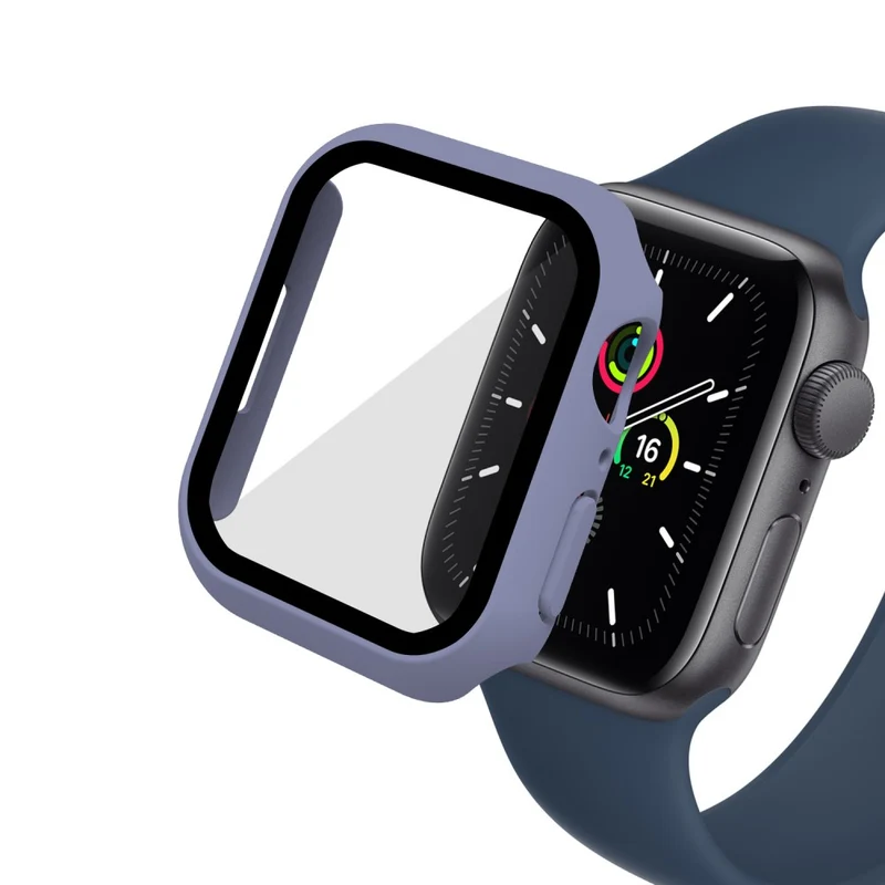 Absolut Modisch Apple Watch Series 7 41mm Hülle mit Displayschutz in Plastik und Gehärtetes Glas