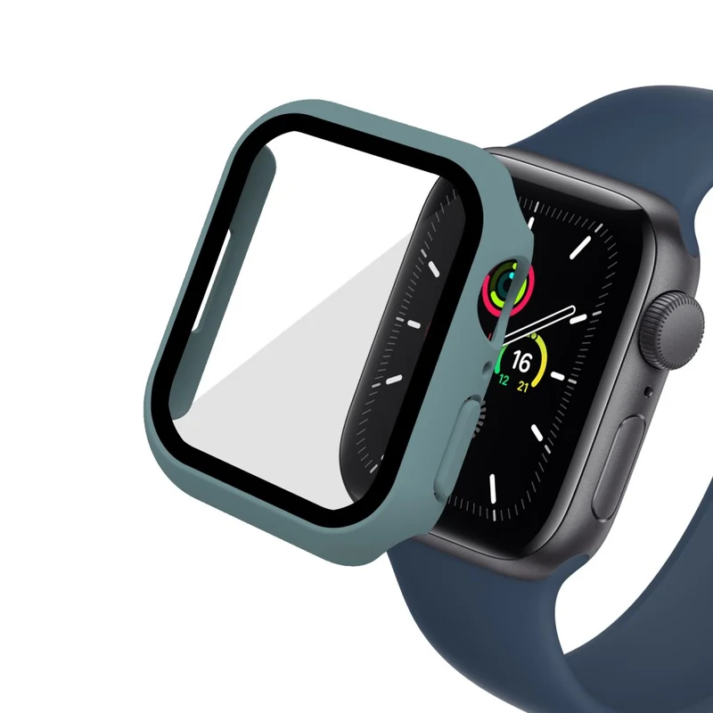 Absolut Modisch Apple Watch Series 7 41mm Hülle mit Displayschutz in Plastik und Gehärtetes Glas