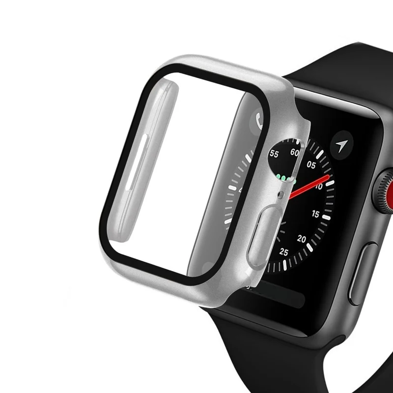Absolut Modisch Apple Watch Series 7 41mm Hülle mit Displayschutz in Plastik und Gehärtetes Glas