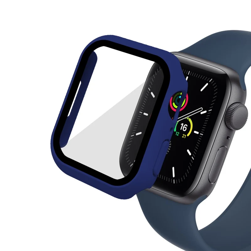 Absolut Modisch Apple Watch Series 7 41mm Hülle mit Displayschutz in Plastik und Gehärtetes Glas