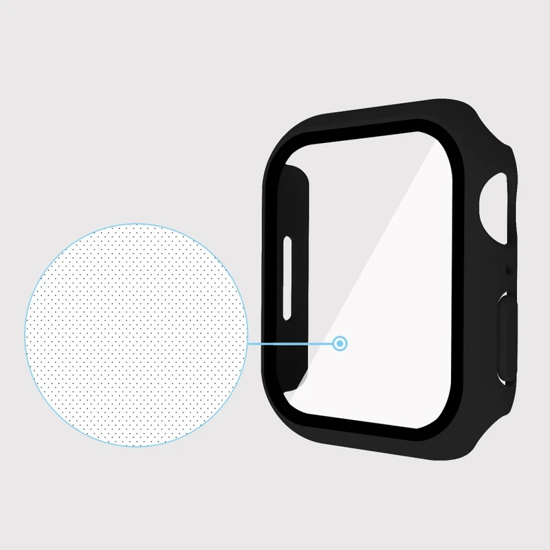 Absolut Modisch Apple Watch Series 7 41mm Hülle mit Displayschutz in Plastik und Gehärtetes Glas
