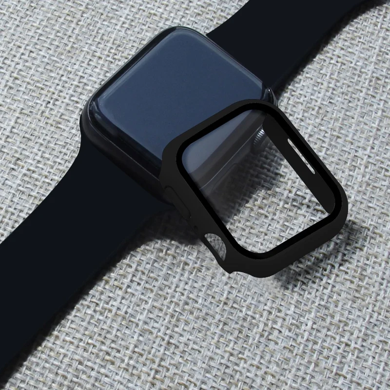 Absolut Modisch Apple Watch Series 7 41mm Hülle mit Displayschutz in Plastik und Gehärtetes Glas