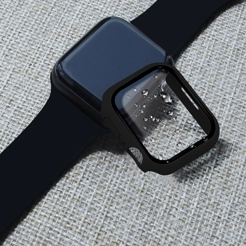 Absolut Modisch Apple Watch Series 7 41mm Hülle mit Displayschutz in Plastik und Gehärtetes Glas