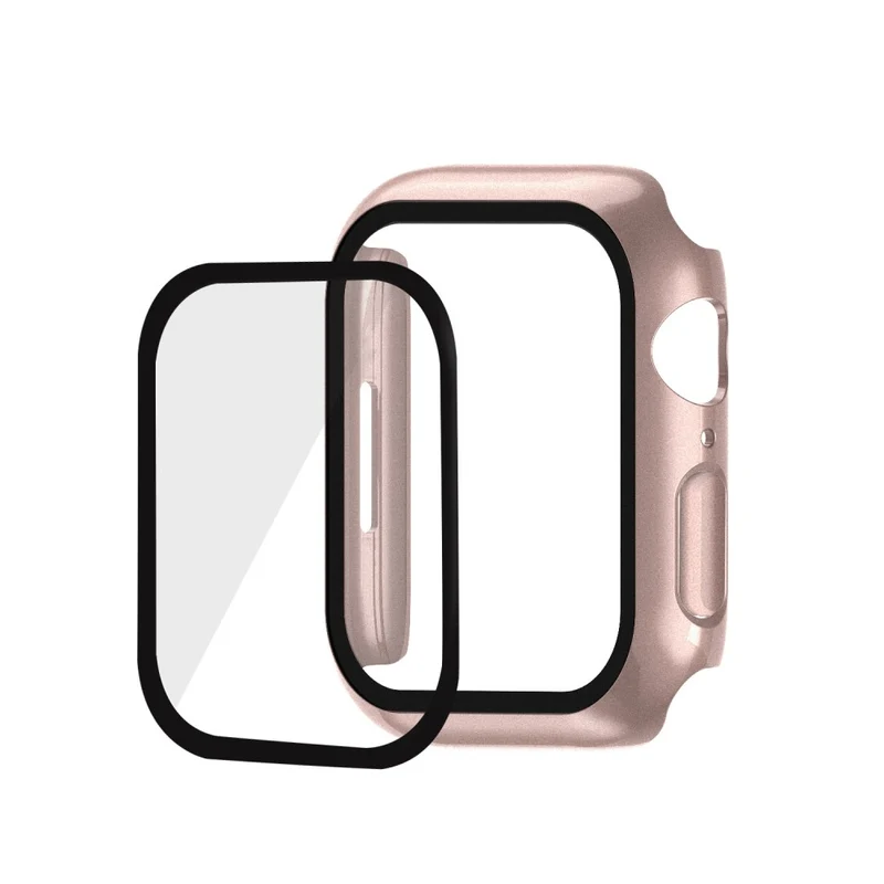 Absolut Modisch Apple Watch Series 7 41mm Hülle mit Displayschutz in Plastik und Gehärtetes Glas