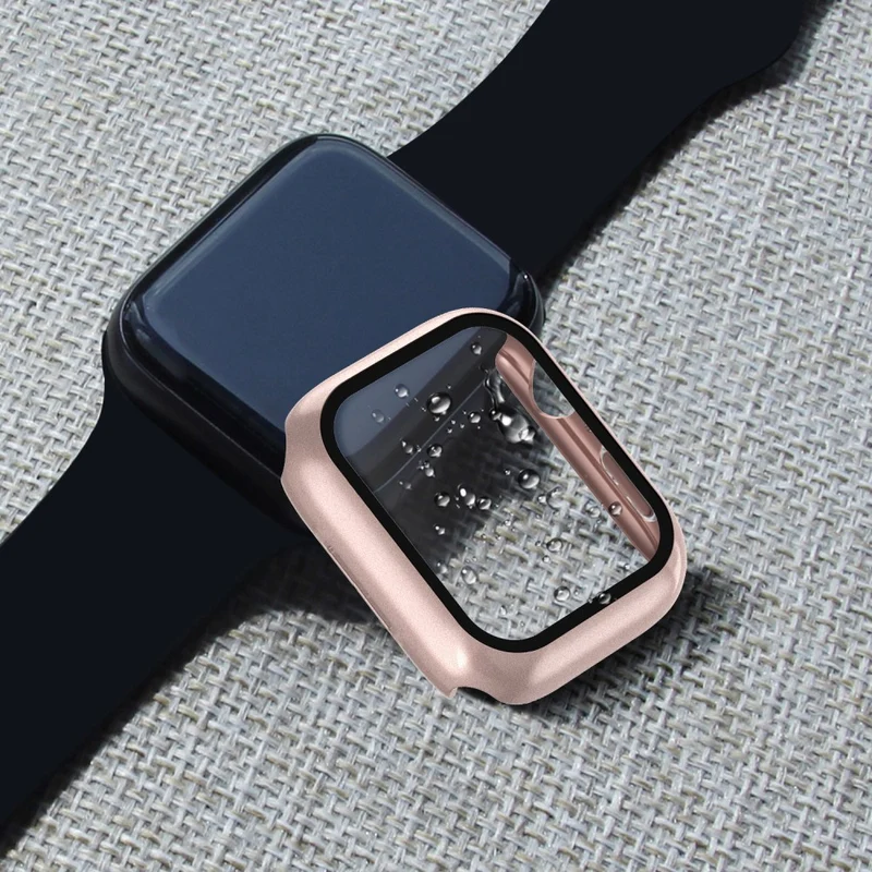 Absolut Modisch Apple Watch Series 7 41mm Hülle mit Displayschutz in Plastik und Gehärtetes Glas