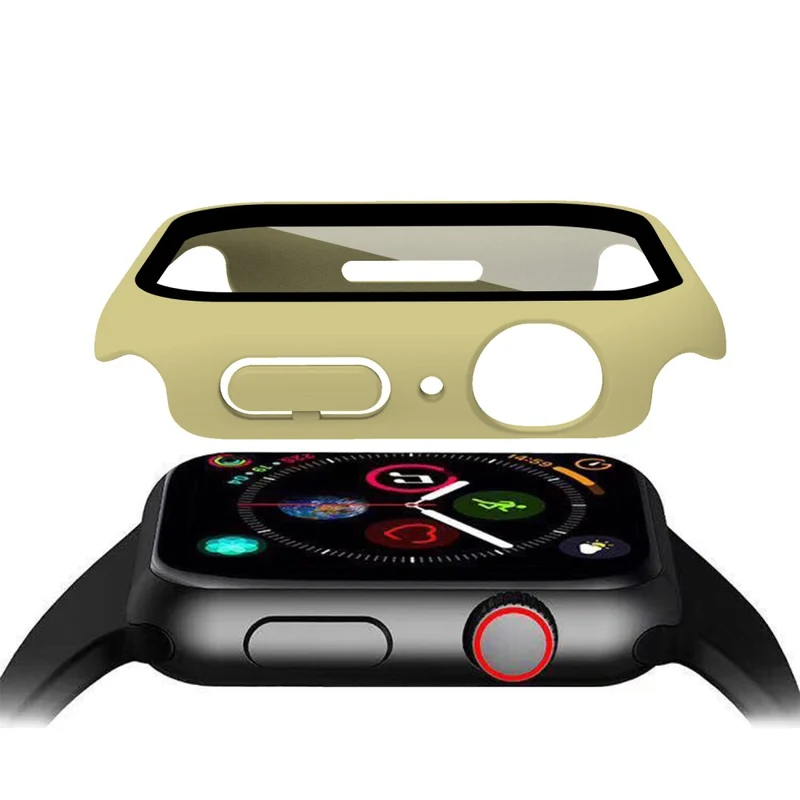 Absolut Modisch Apple Watch Series 7 41mm Hülle mit Displayschutz in Plastik und Gehärtetes Glas