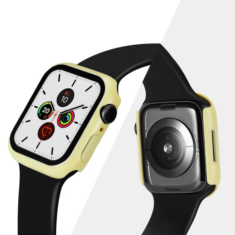 Absolut Modisch Apple Watch Series 7 41mm Hülle mit Displayschutz in Plastik und Gehärtetes Glas