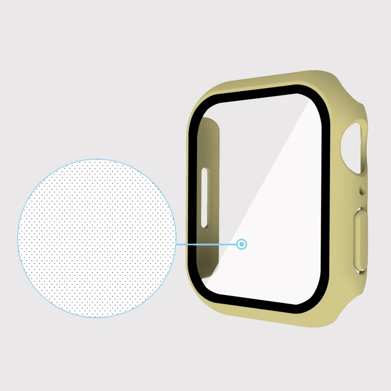 Absolut Modisch Apple Watch Series 7 41mm Hülle mit Displayschutz in Plastik und Gehärtetes Glas
