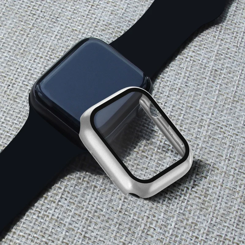 Absolut Modisch Apple Watch Series 7 41mm Hülle mit Displayschutz in Plastik und Gehärtetes Glas