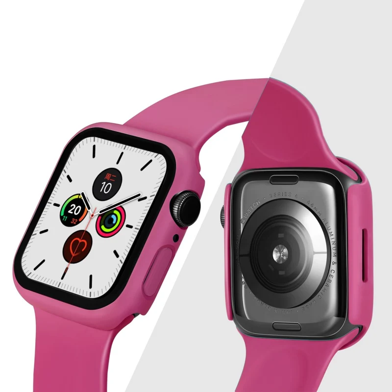 Absolut Modisch Apple Watch Series 7 41mm Hülle mit Displayschutz in Plastik und Gehärtetes Glas