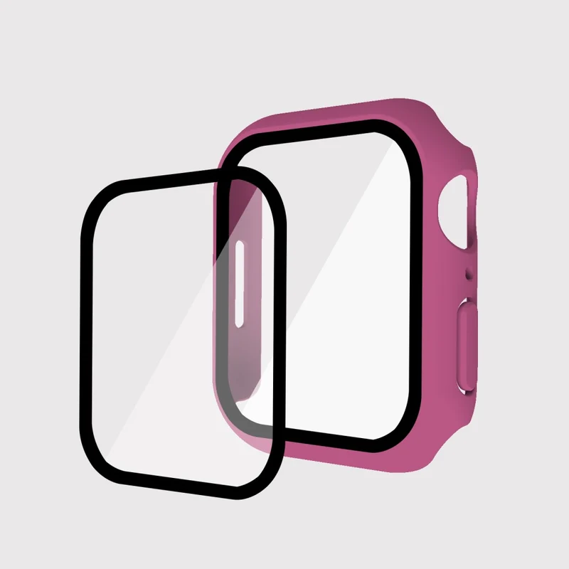 Absolut Modisch Apple Watch Series 7 41mm Hülle mit Displayschutz in Plastik und Gehärtetes Glas