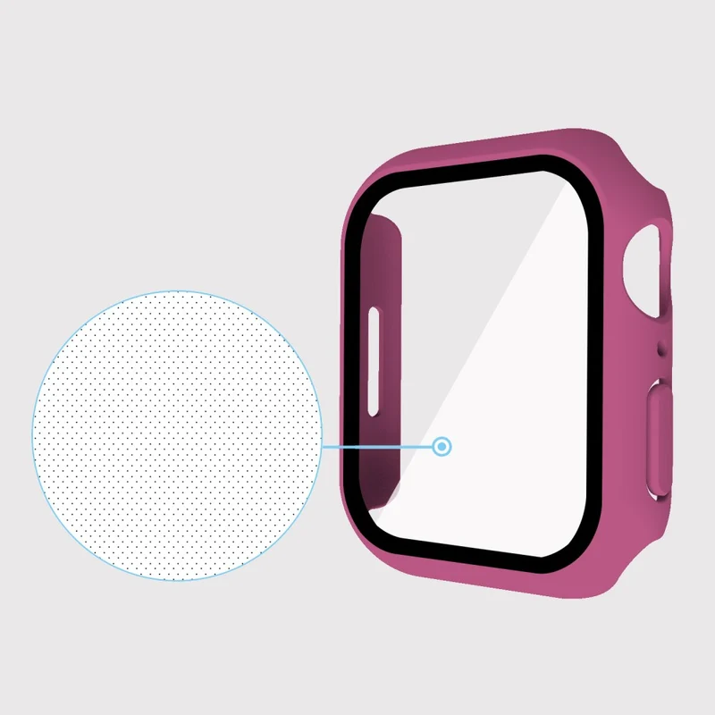 Absolut Modisch Apple Watch Series 7 41mm Hülle mit Displayschutz in Plastik und Gehärtetes Glas