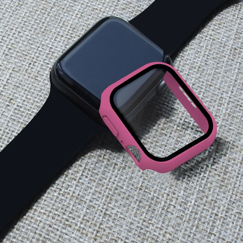 Absolut Modisch Apple Watch Series 7 41mm Hülle mit Displayschutz in Plastik und Gehärtetes Glas