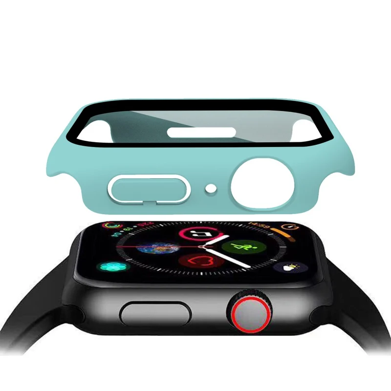 Absolut Modisch Apple Watch Series 7 41mm Hülle mit Displayschutz in Plastik und Gehärtetes Glas