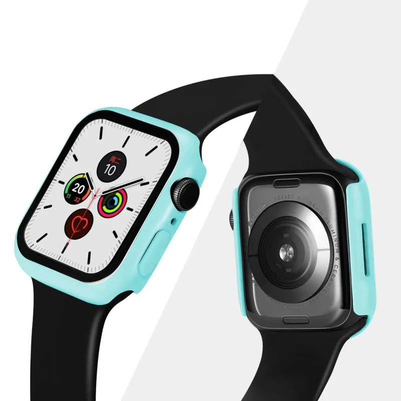 Absolut Modisch Apple Watch Series 7 41mm Hülle mit Displayschutz in Plastik und Gehärtetes Glas