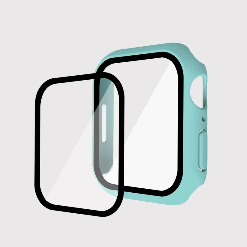 Absolut Modisch Apple Watch Series 7 41mm Hülle mit Displayschutz in Plastik und Gehärtetes Glas