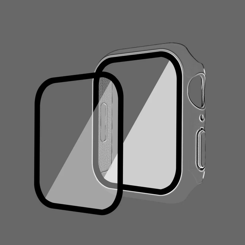Absolut Modisch Apple Watch Series 7 41mm Hülle mit Displayschutz in Plastik und Gehärtetes Glas