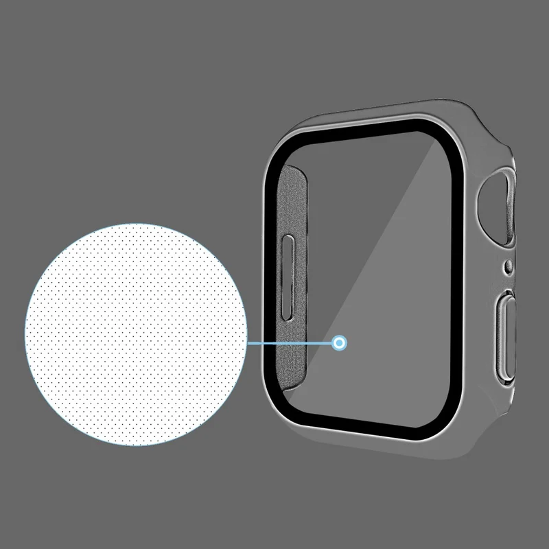 Absolut Modisch Apple Watch Series 7 41mm Hülle mit Displayschutz in Plastik und Gehärtetes Glas