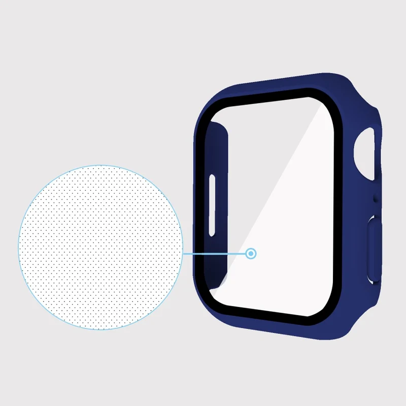 Absolut Modisch Apple Watch Series 7 41mm Hülle mit Displayschutz in Plastik und Gehärtetes Glas