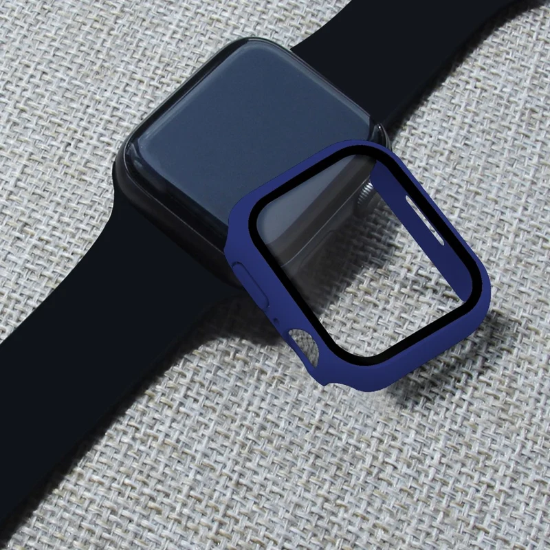 Absolut Modisch Apple Watch Series 7 41mm Hülle mit Displayschutz in Plastik und Gehärtetes Glas