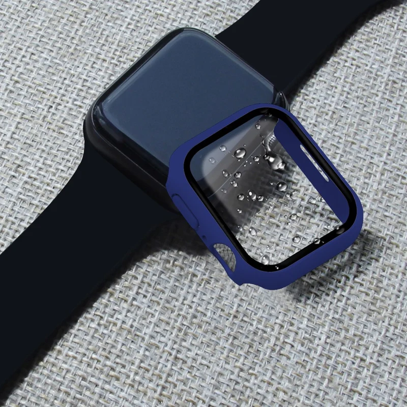 Absolut Modisch Apple Watch Series 7 41mm Hülle mit Displayschutz in Plastik und Gehärtetes Glas