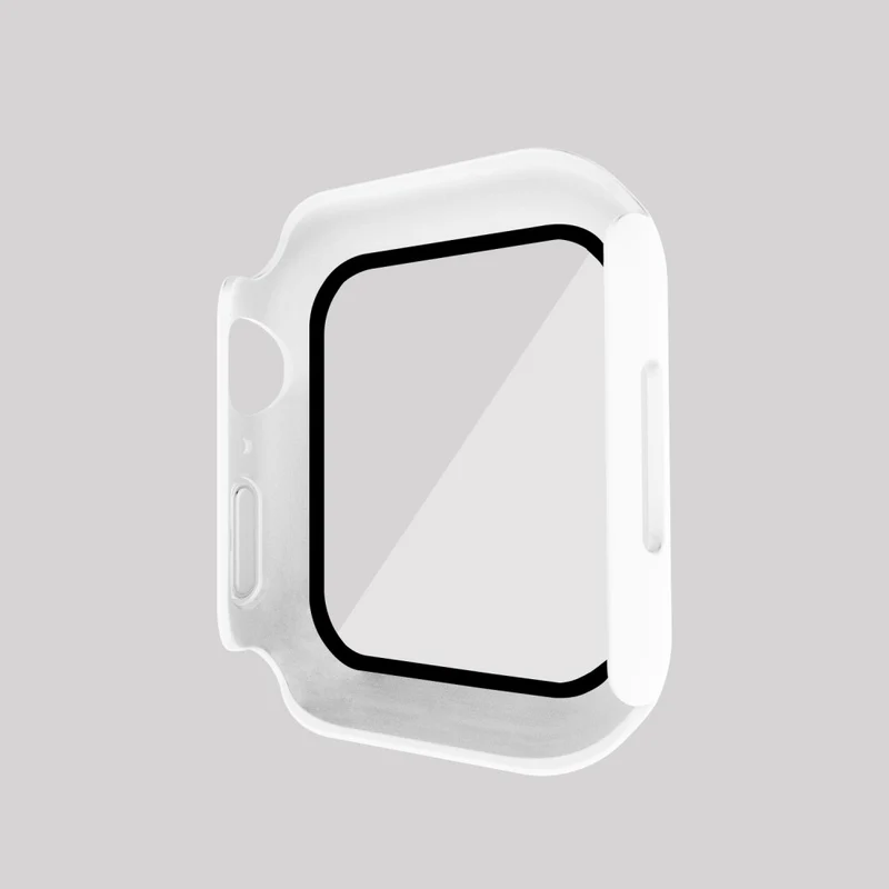 Absolut Modisch Apple Watch Series 7 41mm Hülle mit Displayschutz in Plastik und Gehärtetes Glas