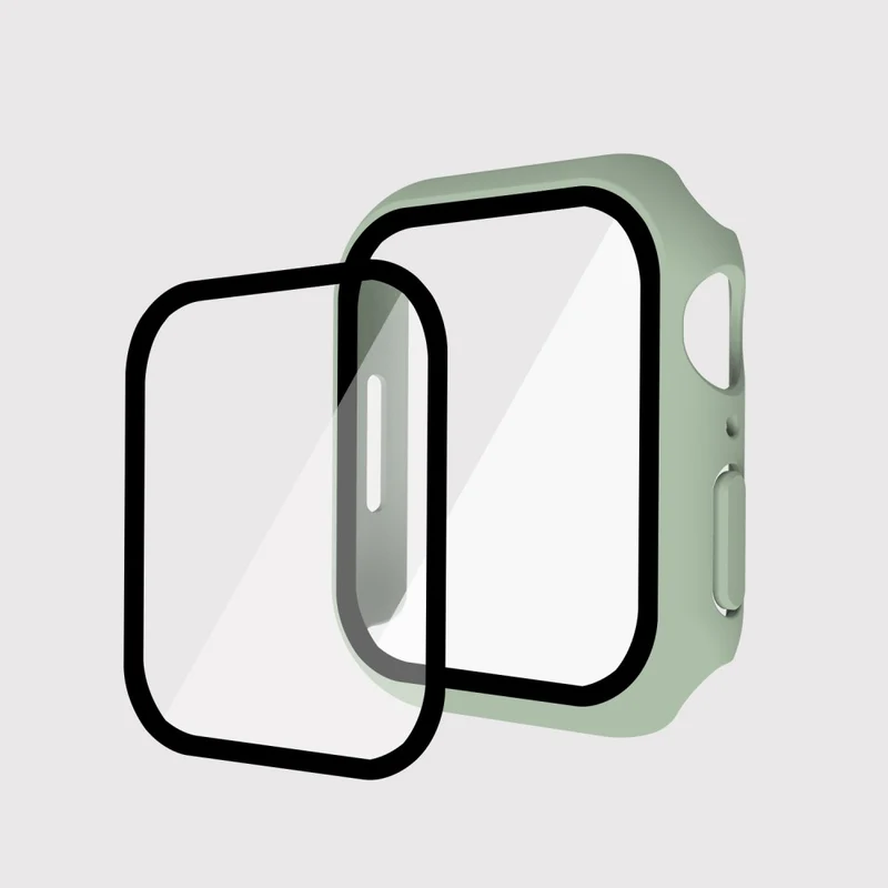 Absolut Modisch Apple Watch Series 7 41mm Hülle mit Displayschutz in Plastik und Gehärtetes Glas