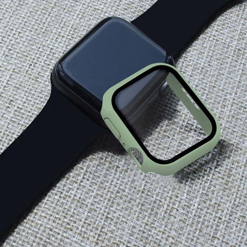Absolut Modisch Apple Watch Series 7 41mm Hülle mit Displayschutz in Plastik und Gehärtetes Glas